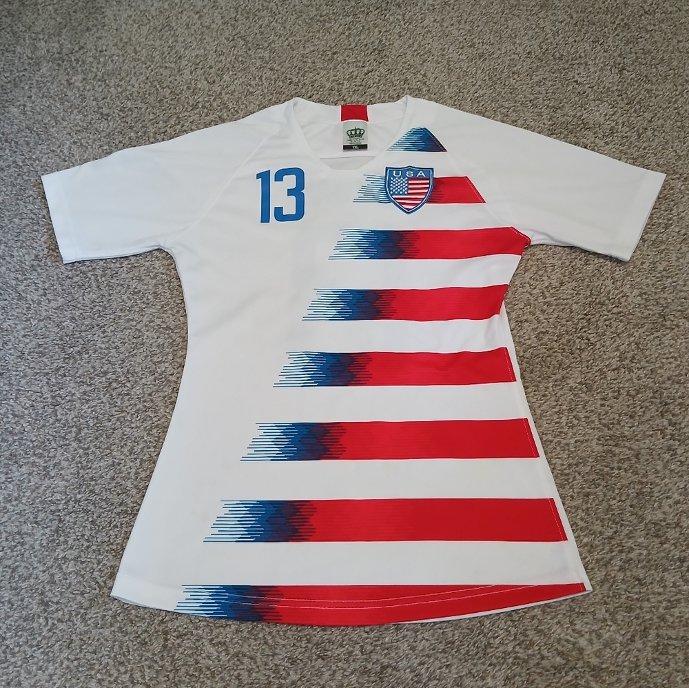 Alex Morgan #13 USA Soccer Jersey Girls Size XL